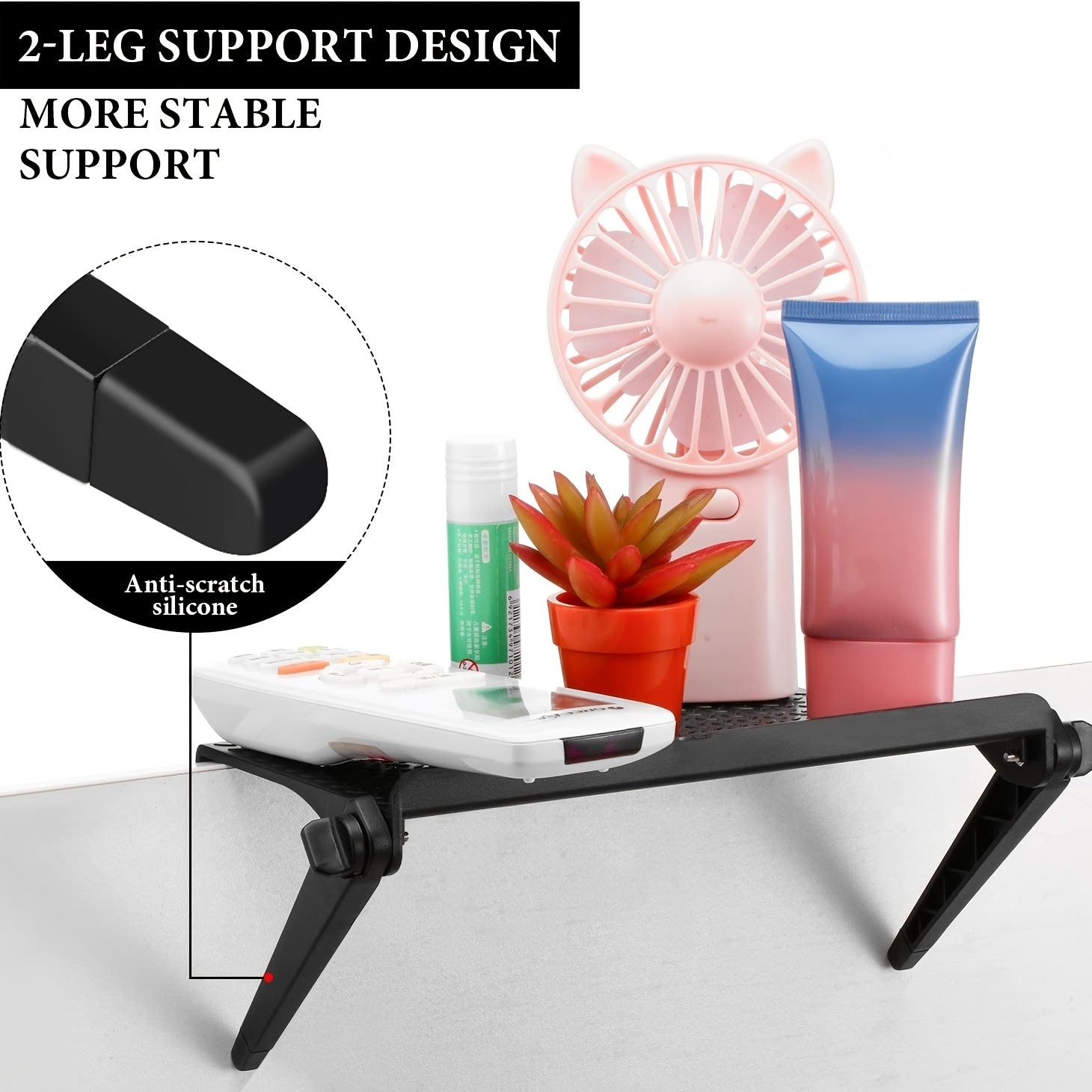 Adjustable TV Top Shelf Securely Store TV Monitor Cellphone Game Console