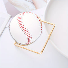 Metal Baseball Display Stand Geometric Shape Rack for Souvenir Storage