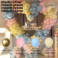 240pcs Macaron Balloons Garland Birthday Party Decor