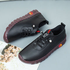 Women's Anti-slip Lace Up Flat Sneakers Comfy Round Toe Shoes
