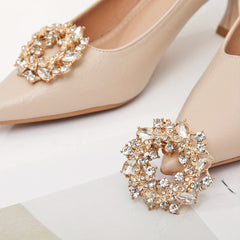 Crystal Flower Shoe Clips - Wedding High Heels Decoration