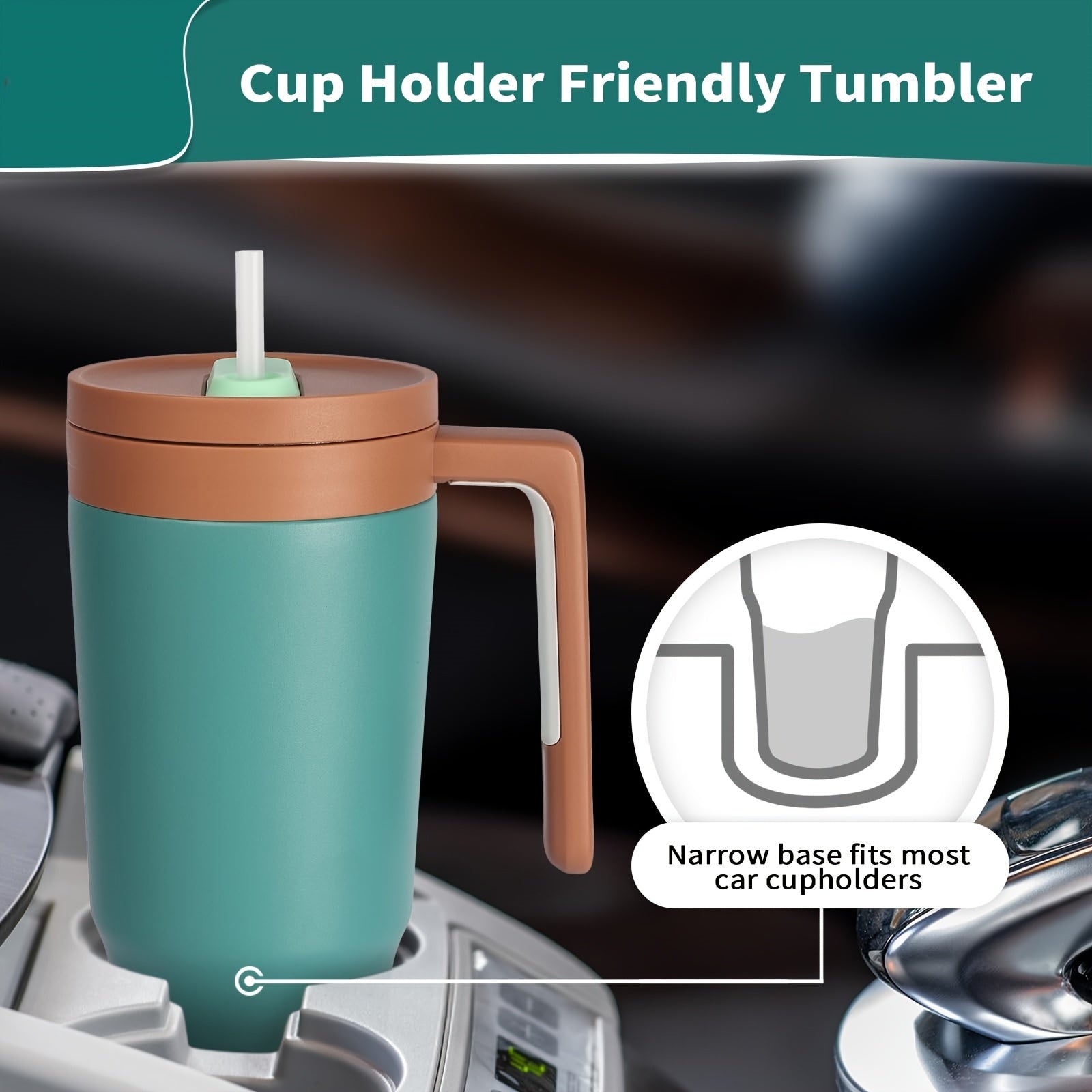 1200ml Travel Water Bottle With Handle Leakproof Lid Stainless Steel Tumbler