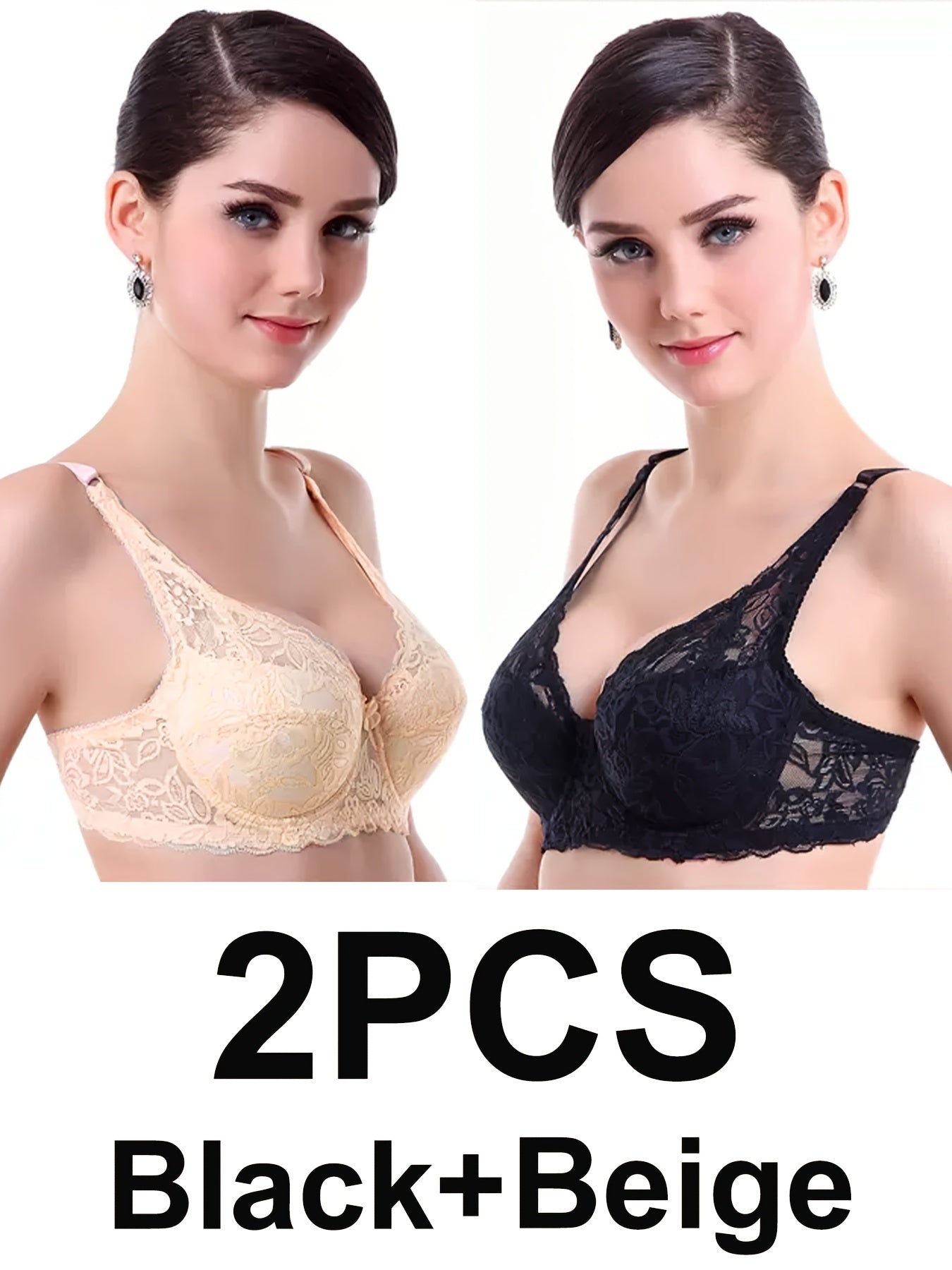 Floral Lace Push Up Bras Bow Tie Intimates Women's Lingerie