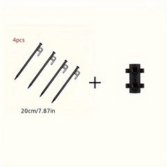 Adjustable Canopy Pole Holder Ground Nail Stand 8pcs