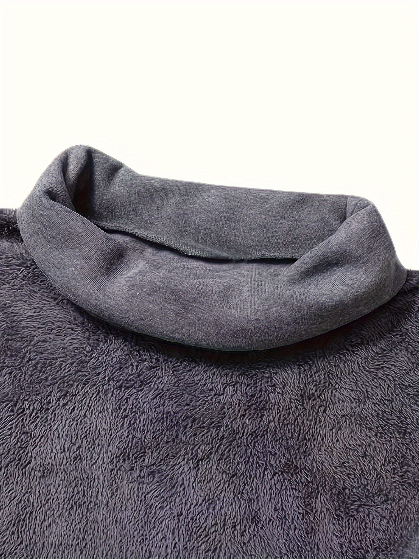 Solid Fleece Long Sleeve Maxi Dress