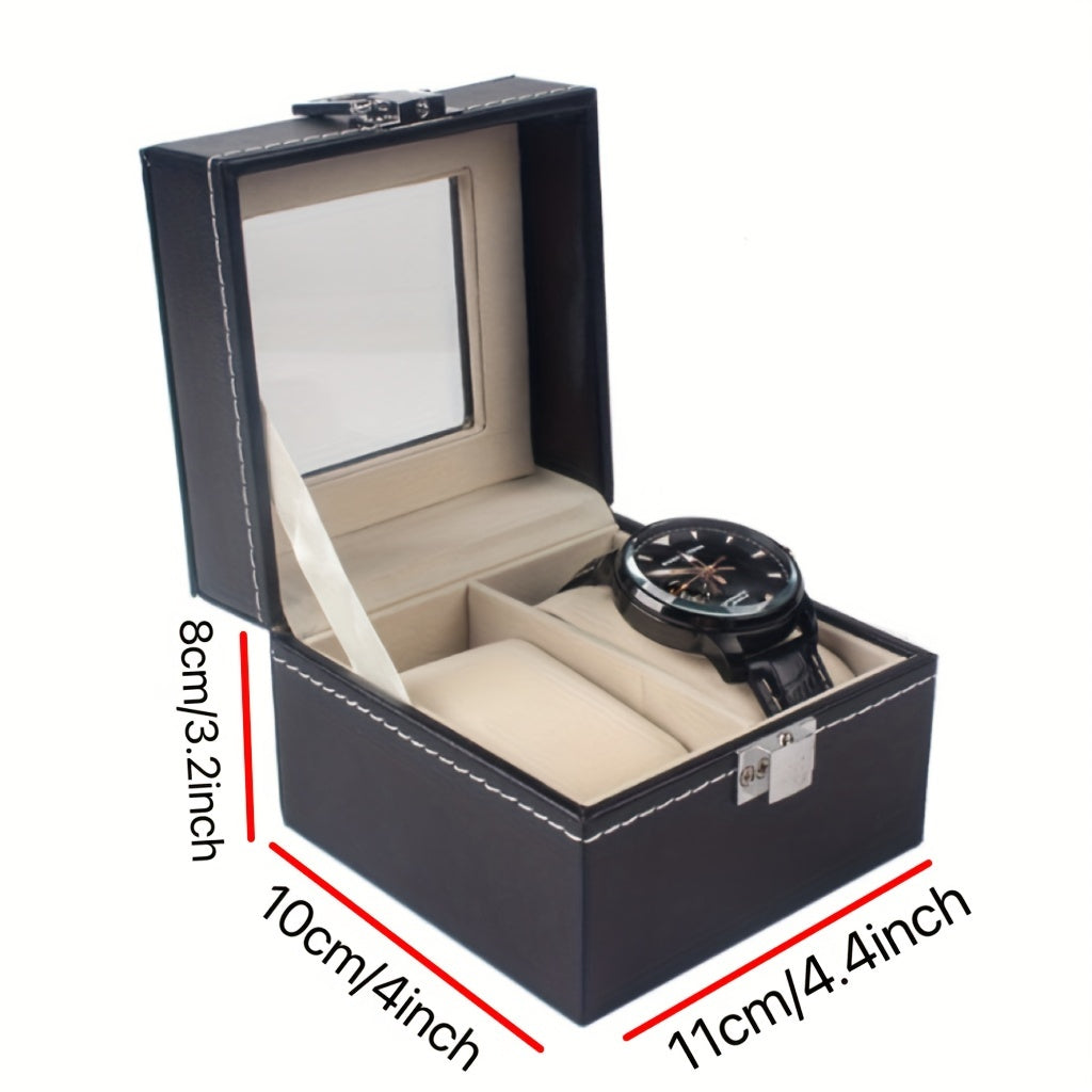Men's PU Leather 6 Watch Storage Box