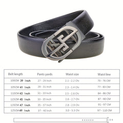 Men's Automatic Buckle Leather Belt for Father Husband Boyfriends