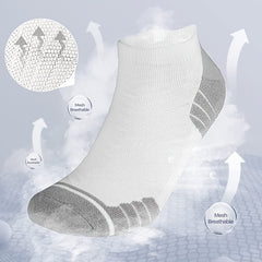 Breathable Men's Running Ankle Socks 4-Pack Moisture Wicking Comfort