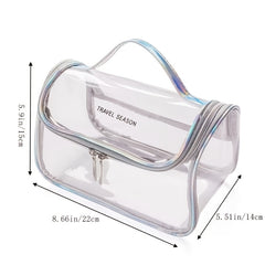 Transparent Waterproof Cosmetic Wash Bag Foldable Large Capacity Wash Bag