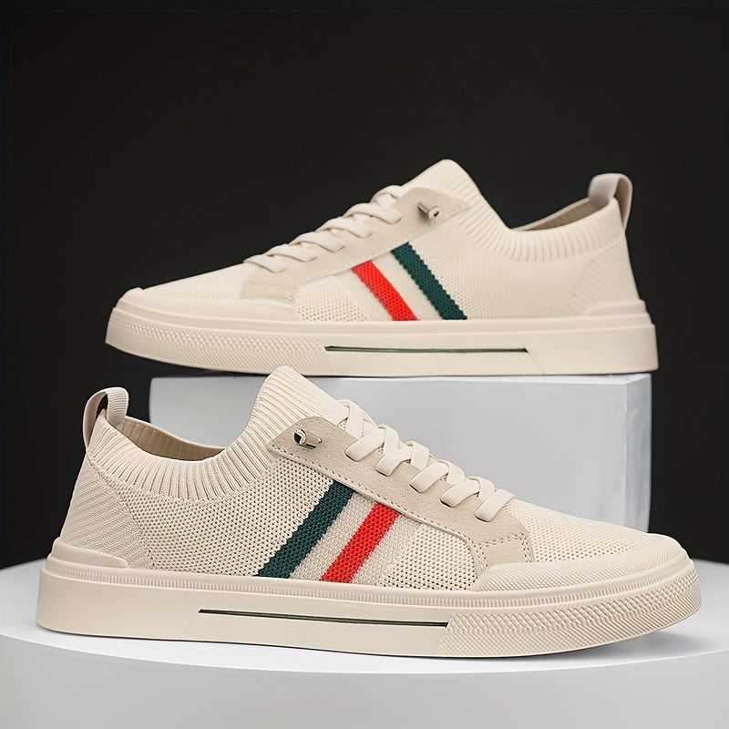 Men's Lace Up Knit Sneakers - Breathable, Assorted Colors