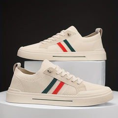 Men's Lace Up Knit Sneakers - Breathable, Assorted Colors