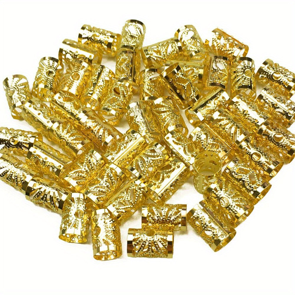 100pcs Hair Hollow Beads Dreadlocks Afro Beard Beads Hair Jewelry