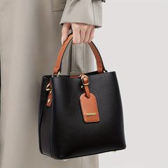 ZOOLER Large Capacity Leather Bucket Bag Crossbody