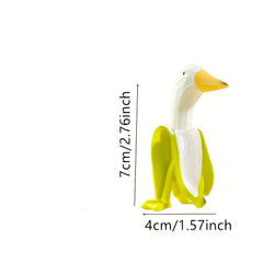 Banana Duck Statue Resin Decoration for Home Garden Office Outdoor