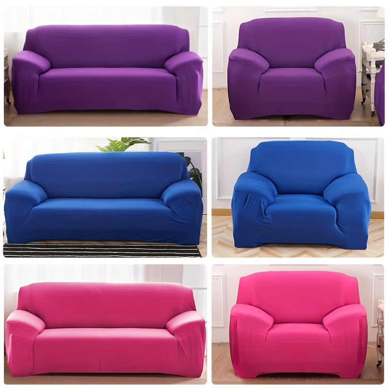 1pc Four Seasons Solid Elastic Sofa Slipcover Furniture Protector