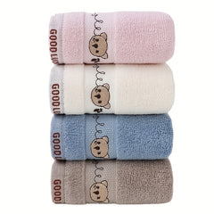 Cartoon Embroidered Small Face Towel Soft Skin-friendly Kids Towel