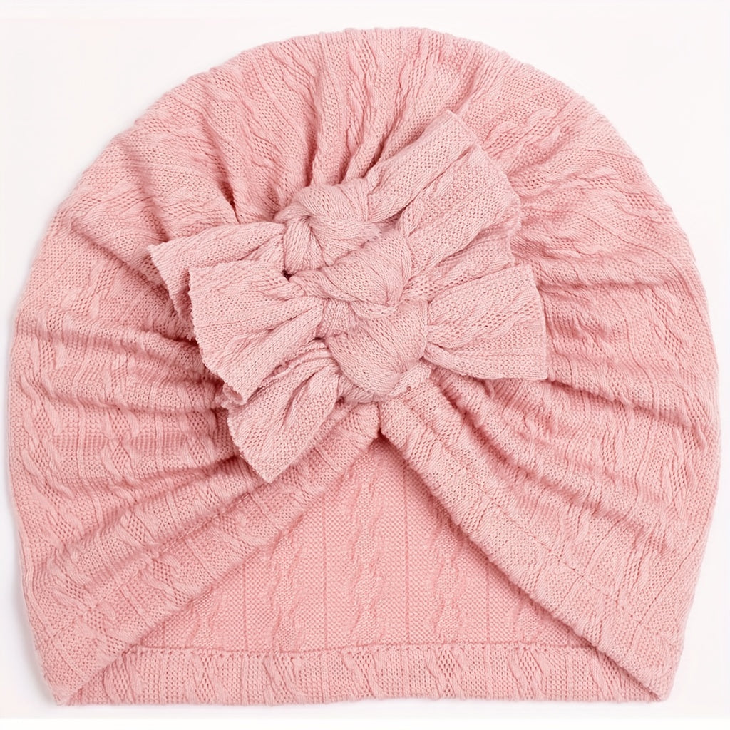 Jacquard Kelp Knot Baby Hat Elastic Headscarf Hat