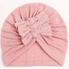 Jacquard Kelp Knot Baby Hat Elastic Headscarf Hat