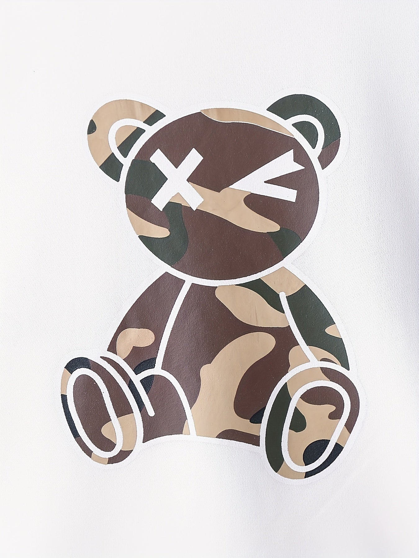 Boy's 2pcs Cartoon Bear Print Hoodie & Sweatpants Set