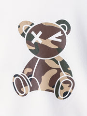 Boy's 2pcs Cartoon Bear Print Hoodie & Sweatpants Set