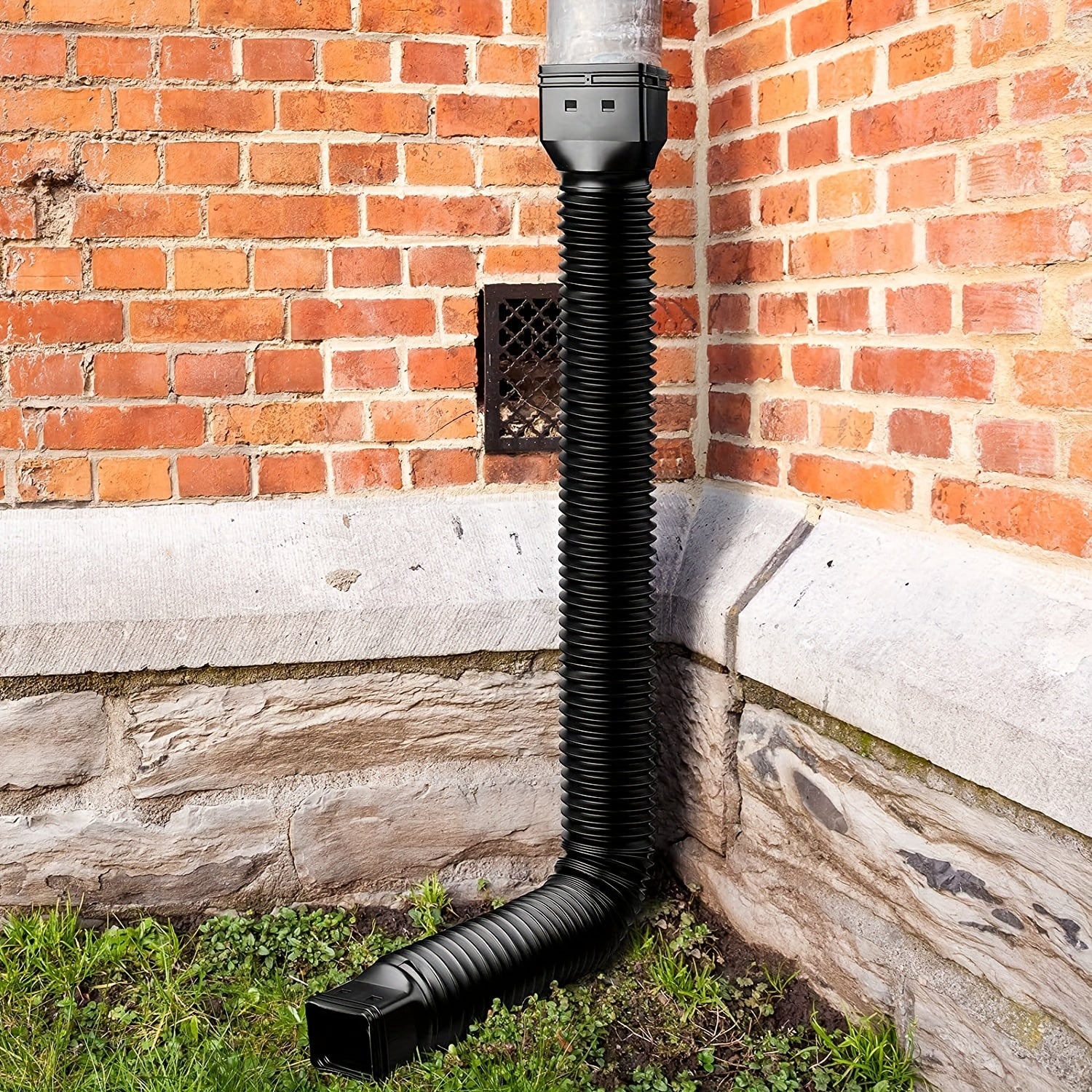 Set of 2 Rain Gutter Drain Extenders, 21-60 Inches, Corrosion Resistant