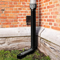 Set of 2 Rain Gutter Drain Extenders, 21-60 Inches, Corrosion Resistant