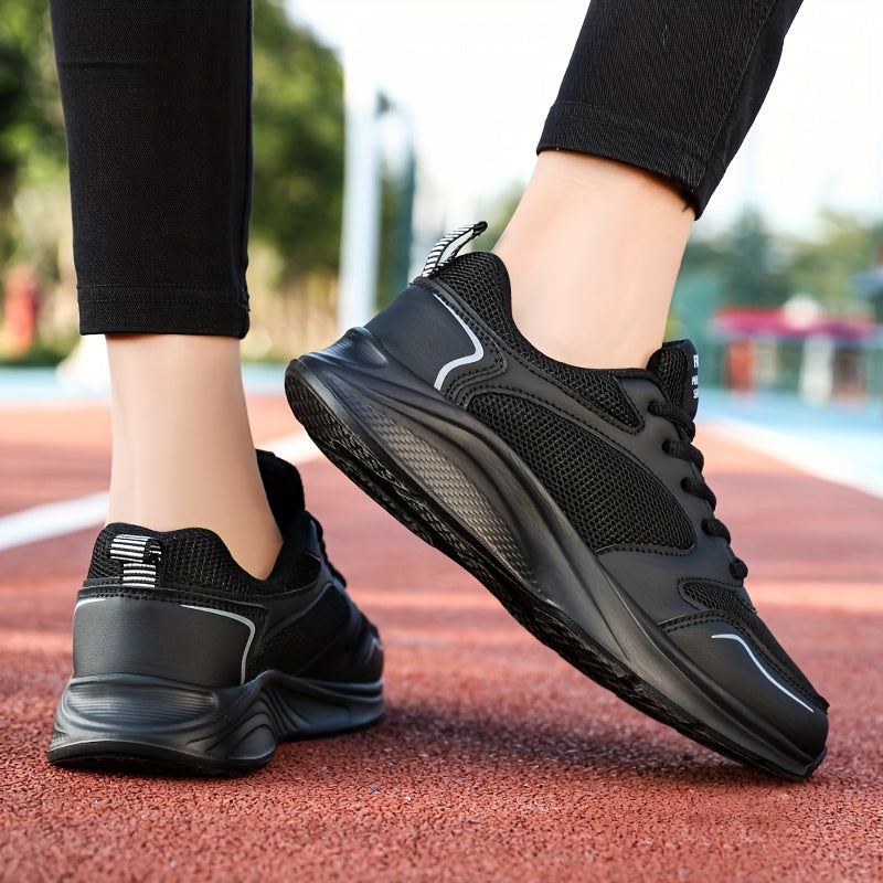 Breathable Lace up Running Shoes Thick Bottom Sports Sneakers Women's Footwear
