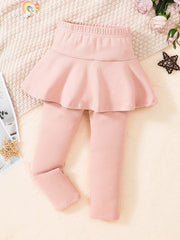 Girls Footless Tight Leggings With Ruffle Tutu Skirt