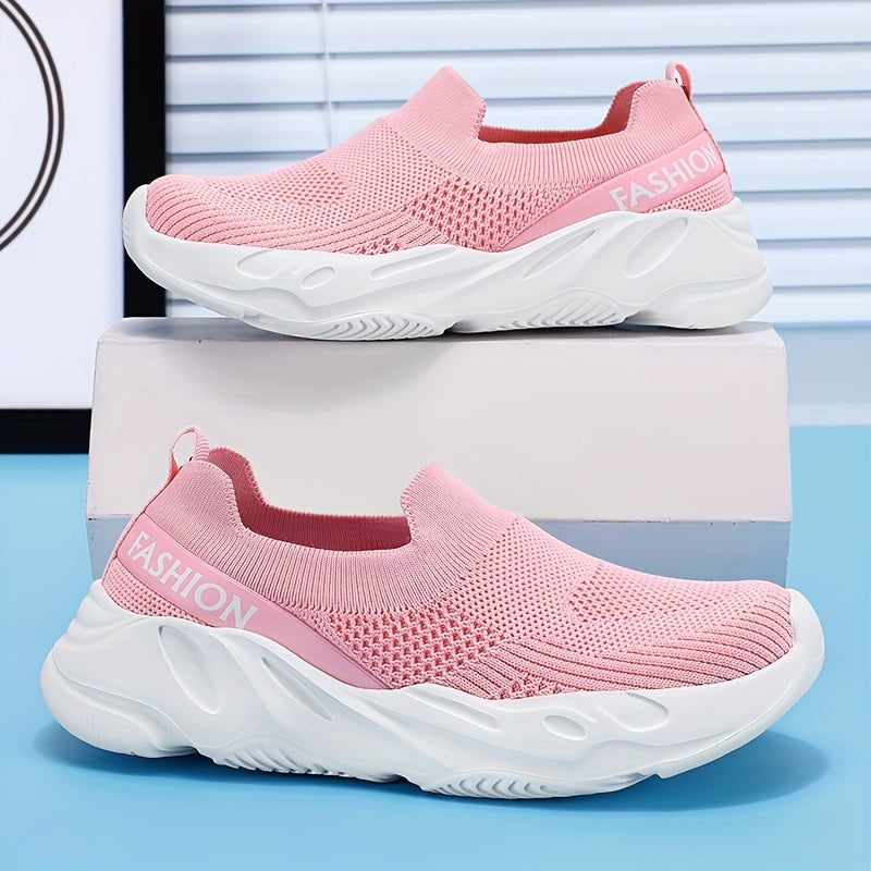 Boy's Woven Slip On Sock Shoes Comfy Sneakers for Outdoor Activities