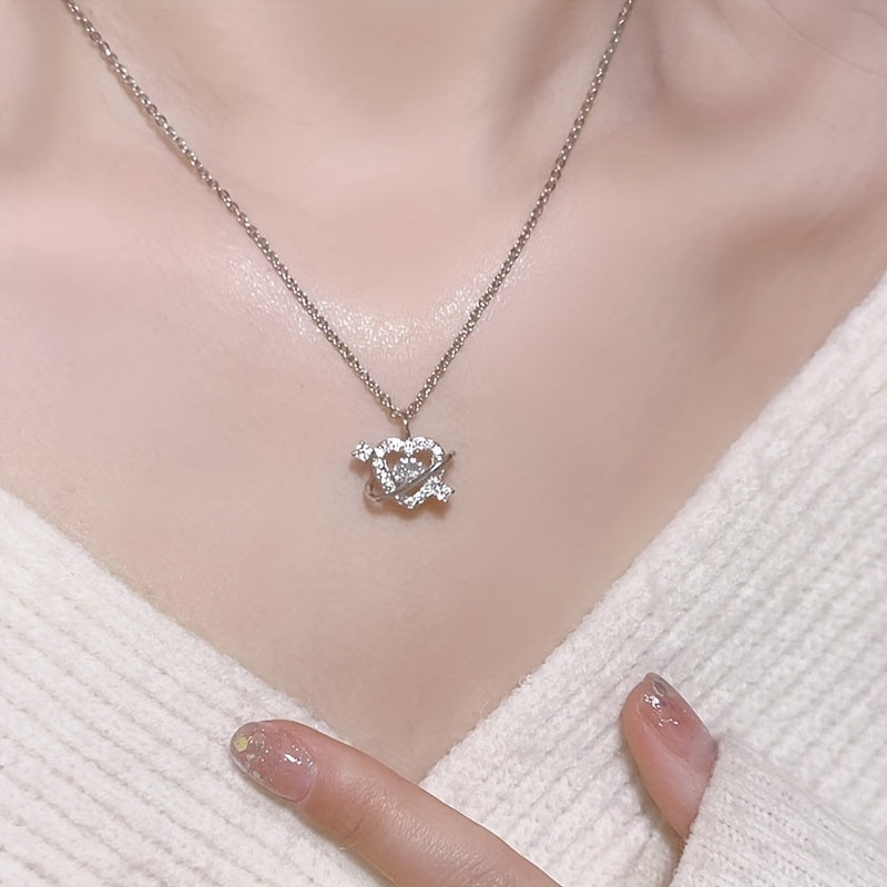 Heart And Arrow Necklace For Women Titanium Steel Necklace