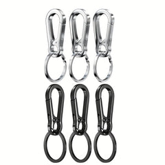 6pcs Metal Clip Keyring Car Keychain Hook for Outdoor Camping Hiking
