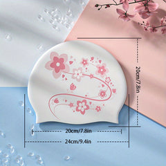 Women's Silicone Swim Cap Large Size Ear Protection