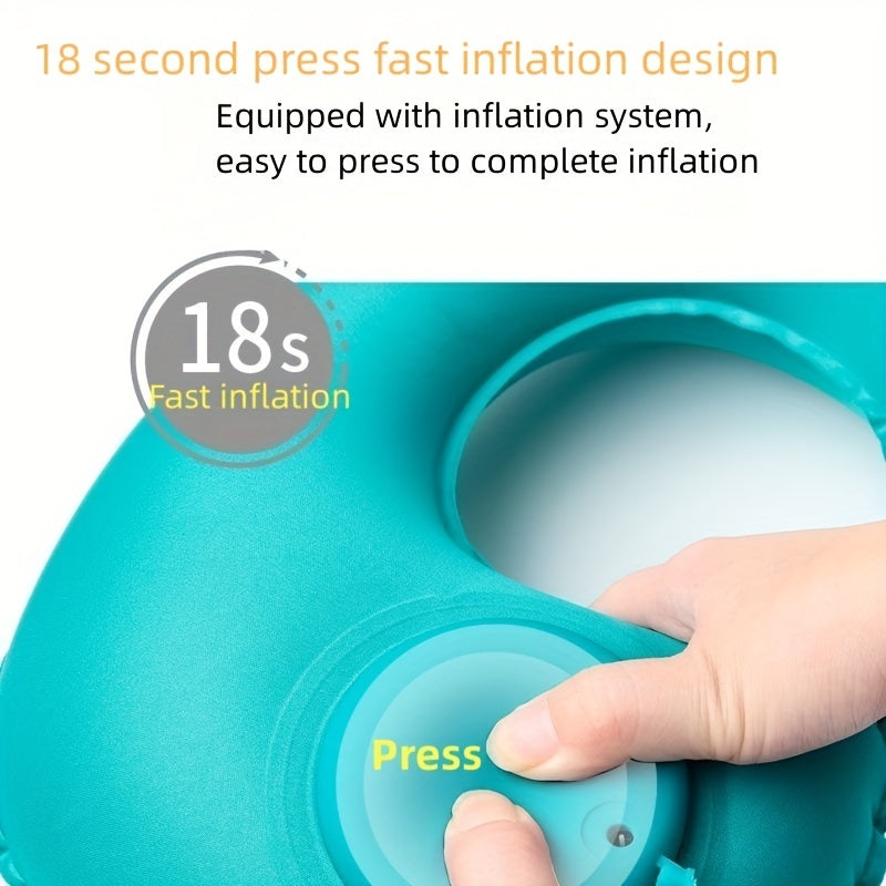 Portable Camping Inflatable Pillow Flocking Skin Friendly Travel
