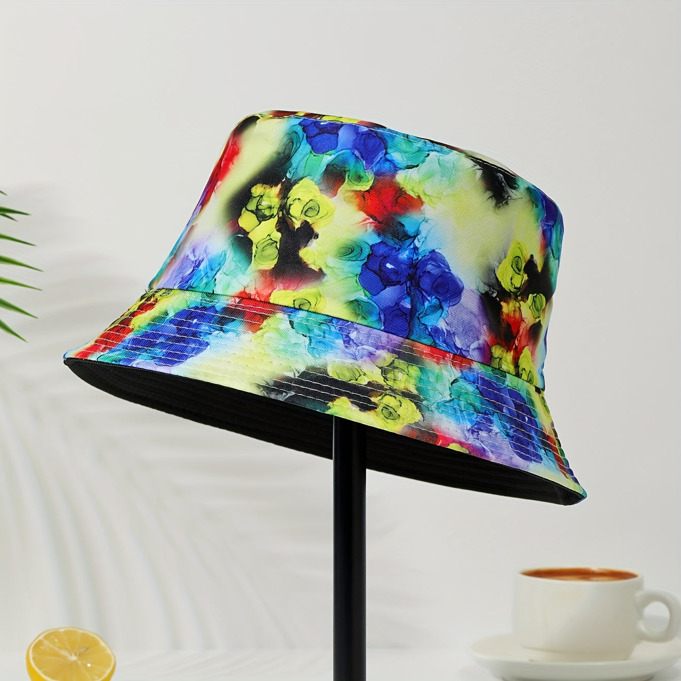 Tie Dye Print Bucket Hat Hip Hop Casual Fisherman Cap Unisex Sunscreen
