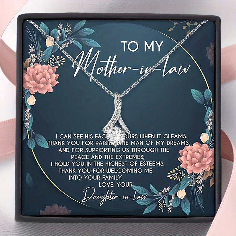 Rhinestone Zirconia Necklace Gift Box