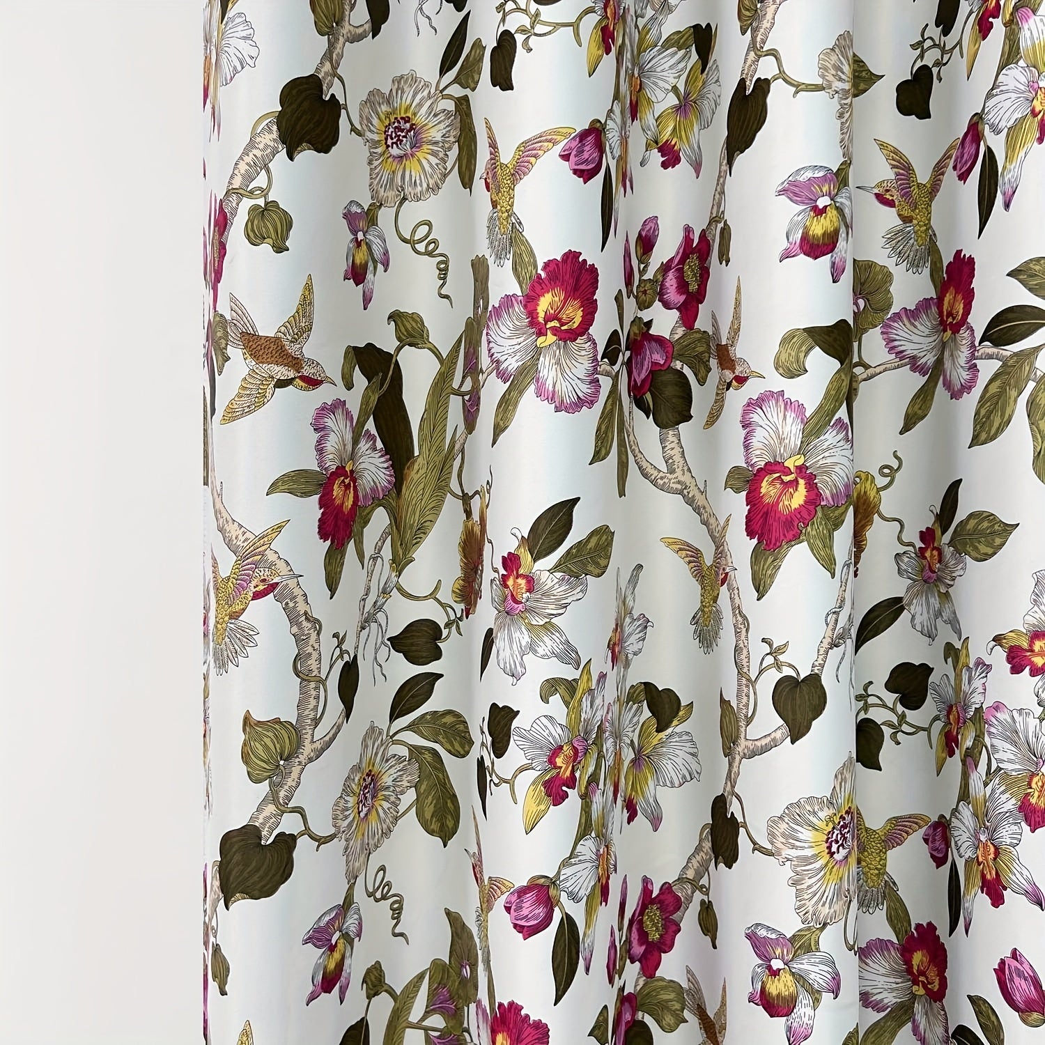 Rustic Floral Blackout Curtain for Living Room Bedroom Decor