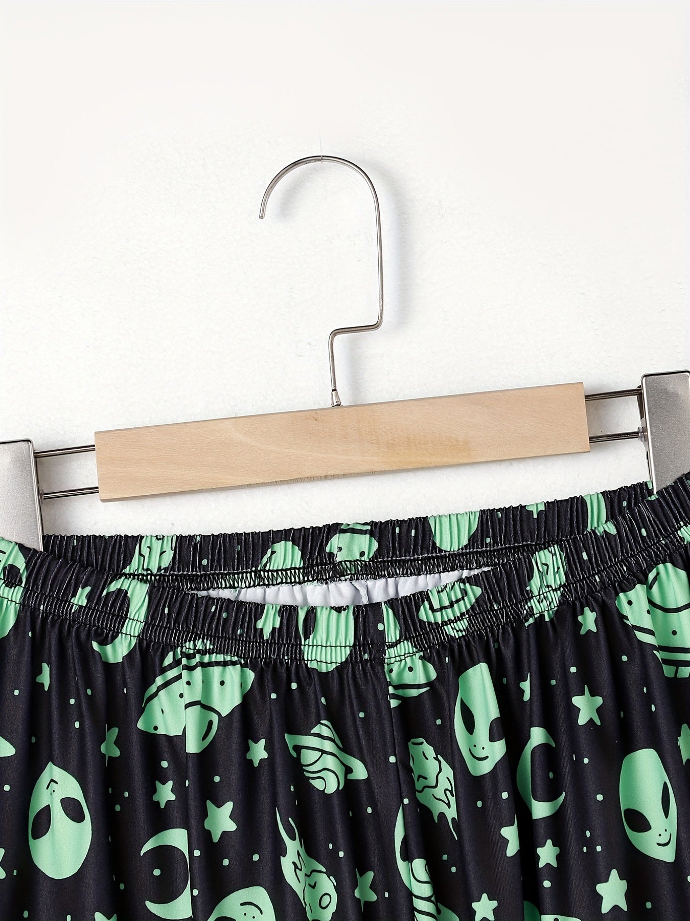 Alien Print Sleep Bottom Cozy Elastic Long Pants