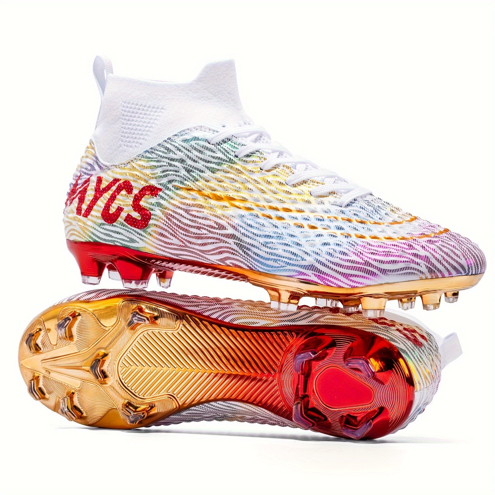 Boy's High Top Non Slip AG Football Cleat Professional Outdoor Soccer Shoe