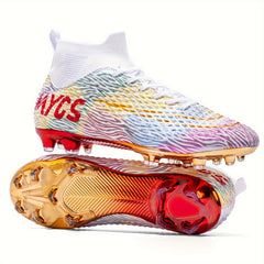 Boy's High Top Non Slip AG Football Cleat Professional Outdoor Soccer Shoe