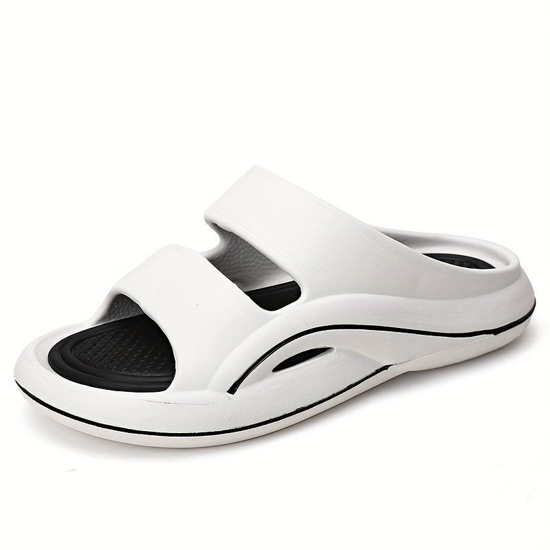 Men's Non Slip Platform Slides Soft Sole Cloud Slides for Bathroom Beach
