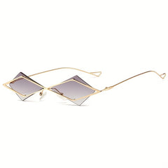 UV Protection Polygonal Metal Sunglasses for Outdoor Travel