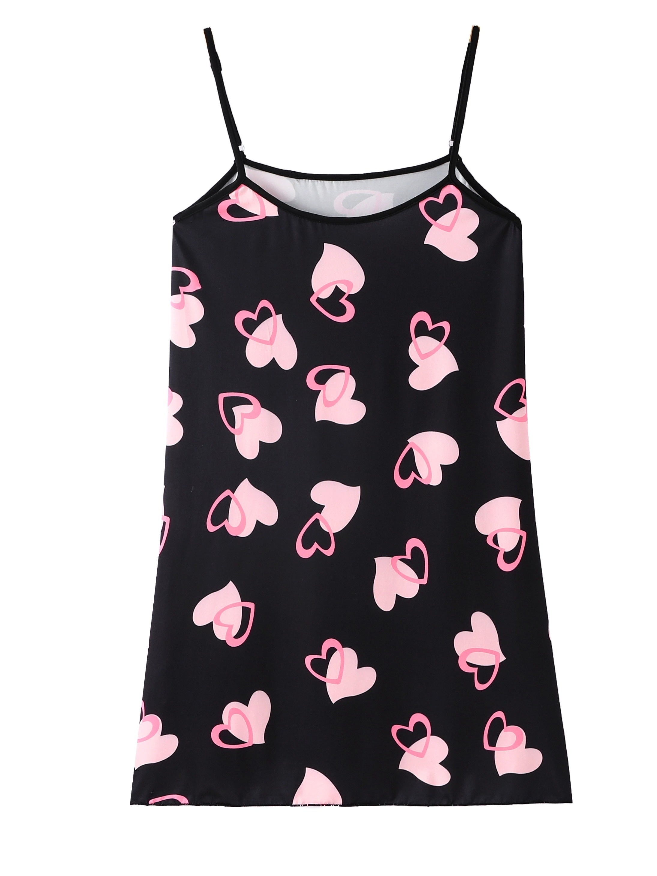 Heart Print Cami Sleep Dress