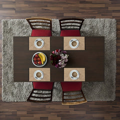 4pcs Vinyl Woven Placemats Washable Reusable Anti-fouling Table Mats