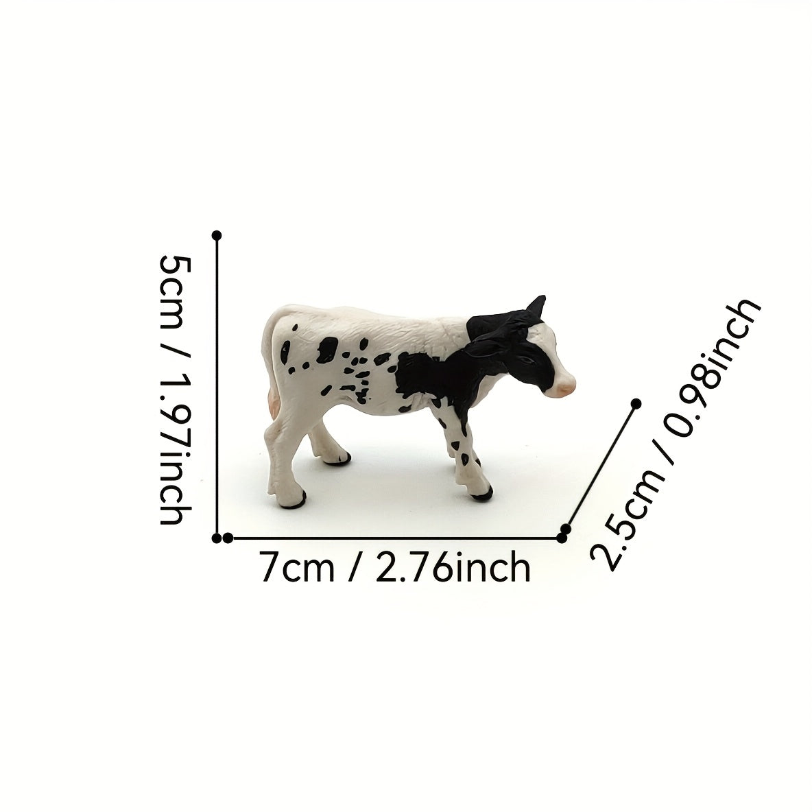 Farmer's Cow Wooden Farm Animal Model Room Decor