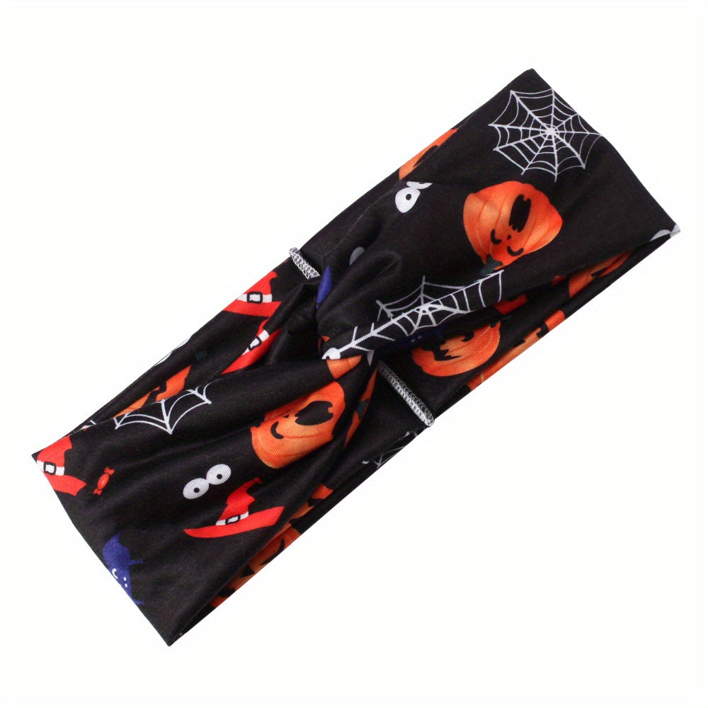 Pumpkin Ghost Pattern Headband Halloween Hairband