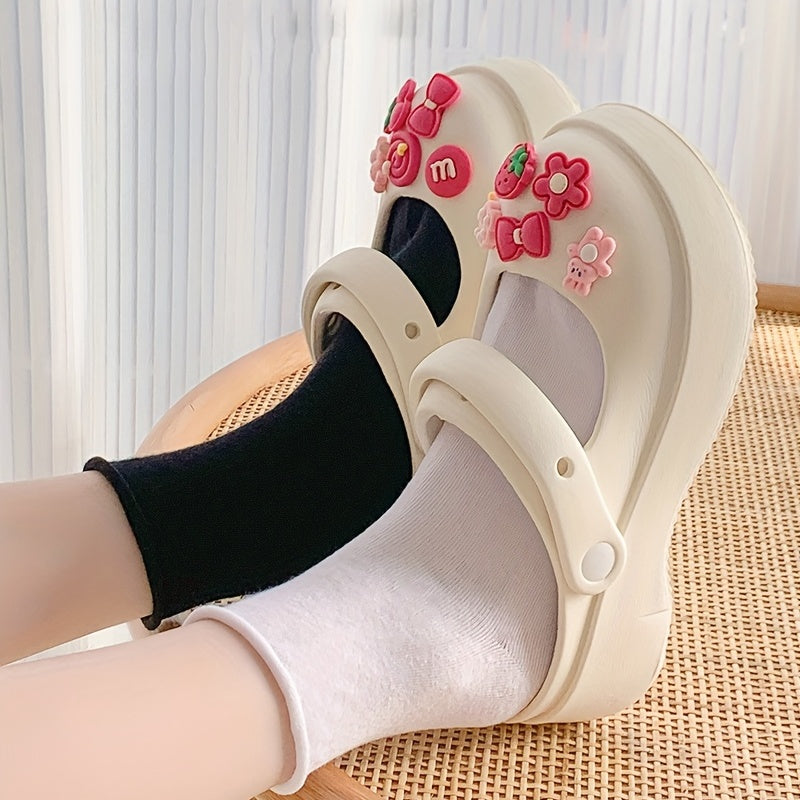 4 Pairs Solid Curling Socks Comfy & Breathable All match Socks Women's Stockings