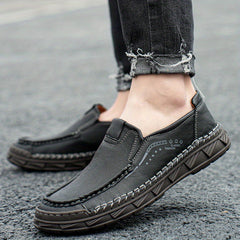 Men's Casual Slip On Leather Driving Shoes Soft Sole