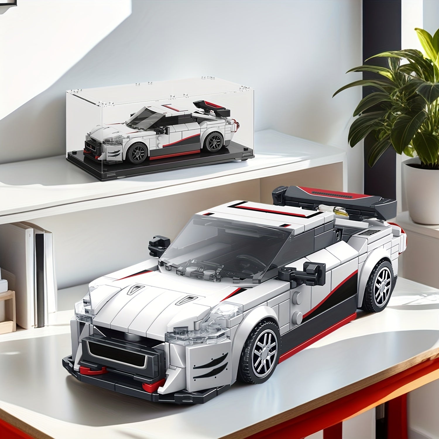 317pcs Sports Car Building Blocks Set Movie Theme ABS Material Enhances Concent