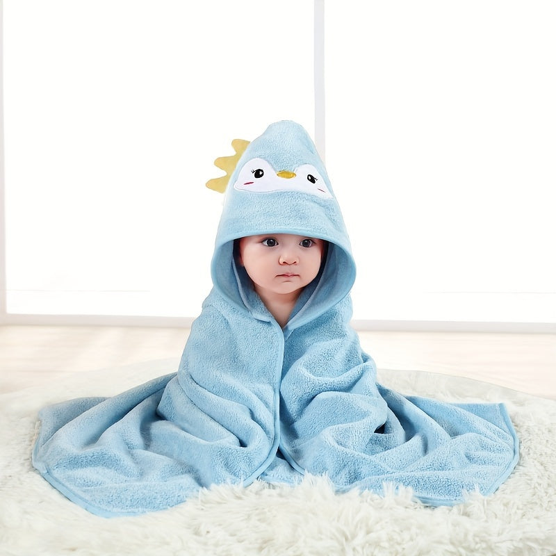 Kids Hooded Bath Towel Cartoon Animal Designs High Absorbency Bathrobe