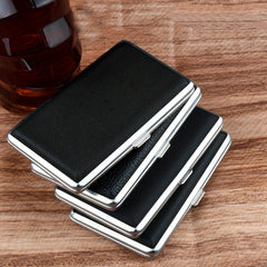 Ultra Thin Double-sided Leather Cigarette Box